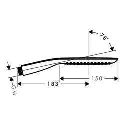 hansgrohe Stabhandbrause 120 AIR 1jet PURA VIDA DN 15, EcoSmart Version chrom