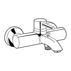 Kludi Wannenfüll und Brause-Einhandmischer BOZZ DN 15 chrom