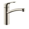 hansgrohe Spültisch-Einhebelmischer 160 Focus M41 1jet, Edelstahl-Optik