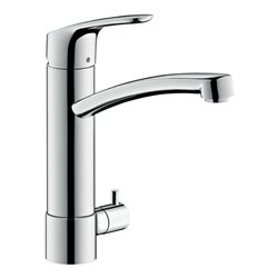 hansgrohe Spültisch-Einhebelmischer 160 Focus M41 1jet, Edelstahl-Optik
