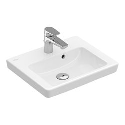 V&B Möbel-Handwaschbecken Subway 2.0 45x37cm, weiß, mit Hahnloch, Überlauf