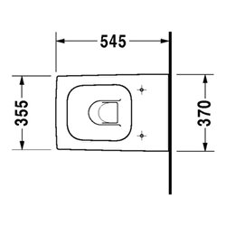 Duravit Wand-WC VERO tief, 370 x 545 mm weiß
