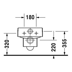 Duravit Wand-WC VERO tief, 370 x 545 mm weiß