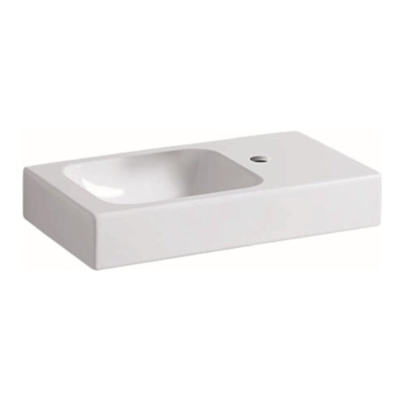 Geberit Handwaschbecken iCon 53x31cm, Abl li, m Hahnl., o. ÜL, we.