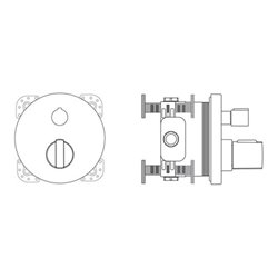 Ideal Standard Einzel-Thermostatbatterie NEON UP, Funktionsteil, Sichtteile chrom