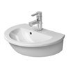 Duravit Handwaschbecken DARLING NEW mit Überlauf, Hahnlochbank, 470 x 345 mm, 1 Hahnloch weiß