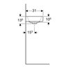 Geberit Handwaschbecken iCon 53x31cm, Abl R, m HL, o. ÜL, we. K-Tect