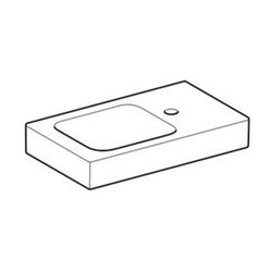 Geberit Handwaschbecken iCon 53x31cm, Abl R, m HL, o. ÜL, we. K-Tect