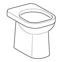 Geberit St.Tiefsp. Renova Comfort sq weiß, 6 l, erhöht, teilgeschlossene Form