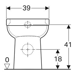 Geberit St.Tiefsp. Renova Comfort sq weiß, 6 l, erhöht, teilgeschlossene Form