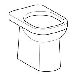 Geberit St.Tiefsp. Renova Comfort sq weiß, 6 l, erhöht, teilgeschlossene Form