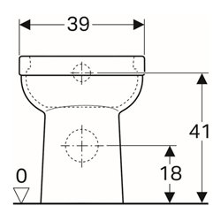 Geberit St.Tiefsp. Renova Comfort sq weiß, 6 l, erhöht, teilgeschlossene Form