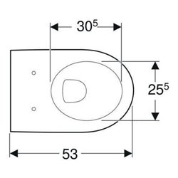 Geberit Wand-WC, Tiefspüler iCon 35,5x53cm, geschlossene Form, weiß