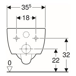 Geberit Wand-WC, Tiefspüler iCon 35,5x53cm, geschlossene Form, weiß
