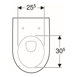 Geberit Wand-WC, Tiefspüler iCon 35,5x53cm, geschlossene Form, weiß