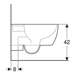 Geberit Wand-WC, Tiefspüler iCon 35,5x53cm, geschlossene Form, weiß