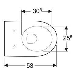 Geberit Wand-WC, Tiefspüler iCon 35,5x53cm, geschlossene Form, weiß