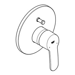 Grohe Einhand-Wannenbatterie COSMOPOLITAN EUROSTYLE Fertigmontageset für 35501 chrom