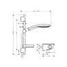 hansgrohe Brausekombi SELECT RAINDANCE Brausestange Unica'S Puro Set 900 mm weiß/chrom
