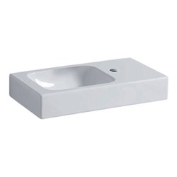 Geberit Handwaschbecken iCon 53x31cm, Abl re, m Hahnl., o. ÜL, we.