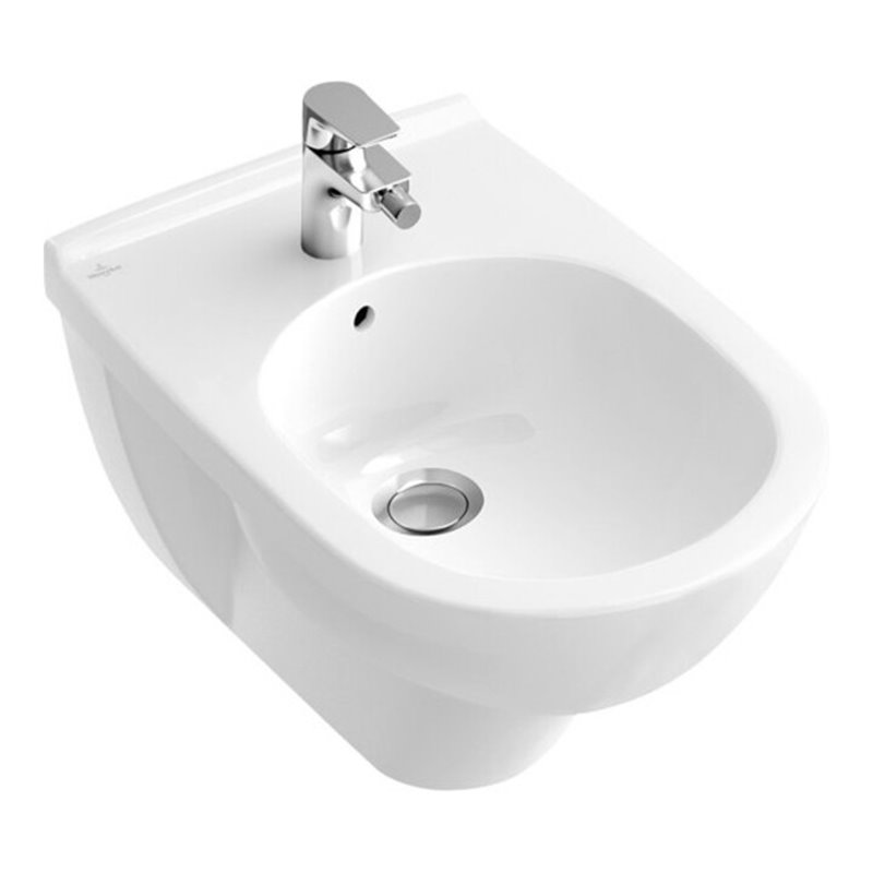 V&B Wand-Bidet O.Novo 36x56cm, 1 Hahnloch, Überlauf, weiß