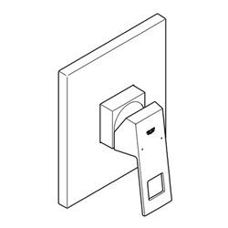 Grohe Einhand-Brausebatterie EUROCUBE Fertigmontageset für 35501 chrom