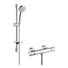 hansgrohe Brausekombi ECOSTAT COMFORT CROMA 100 Brausestange Unica´C 650 mm chrom