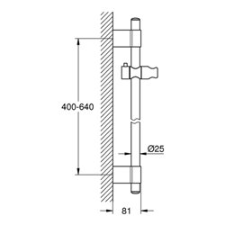 Grohe Brausestange POWER&SOUL 600 mm chrom