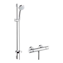 hansgrohe Brausekombi ECOSTAT COMFORT CROMA 100 Brausestange Unica´C 900 mm chrom