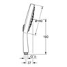 Grohe Handbrause COSMOPOLITAN 160 POWER&SOUL mit Durchflusskonstanthalter 9,5 l/min chrom