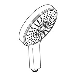 Grohe Handbrause COSMOPOLITAN 160 POWER&SOUL mit Durchflusskonstanthalter 9,5 l/min chrom