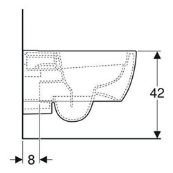 Geberit Wand-Tiefspül-WC iCon Rimfree, geschlossene Form weiß