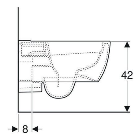 Geberit Wand-Tiefspül-WC iCon Rimfree, geschlossene Form weiß
