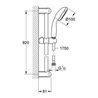 Grohe Brausestangenset I TEMPESTA 100 900 mm, mit Durchflusskonstanthalter 9,5 l/min chrom