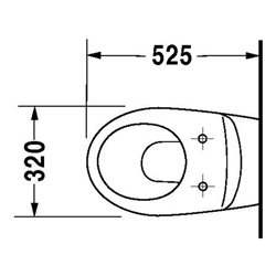 Duravit Wand-WC BAMBI DURAPLUS tief, 320 x 525 mm weiß