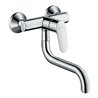 hansgrohe Spültisch-Einhebelmischer Focus M41 Wandmontage, 1jet, Lowspout, chrom