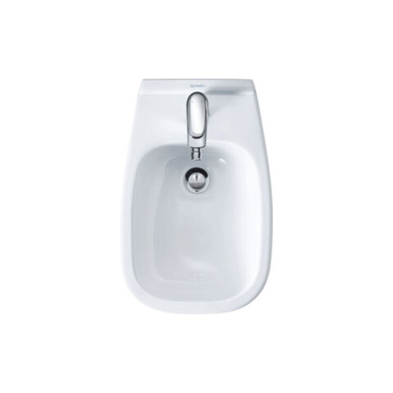 Duravit Wand-Bidet D-Code 35,5x54,5cm, m Hahnl., ÜL, Hahnloch, we.