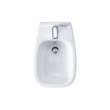 Duravit Wand-Bidet D-Code 35,5x54,5cm, m Hahnl., ÜL, Hahnloch, we.