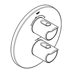 Grohe Thermostat GROHTHERM 2000 für Wanne oder Dusche mit mehr als einer Brause chrom