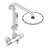 Grohe Duschsystem 310 RAINSHOWER mit Thermostatbatterie für die Wandmontage chrom