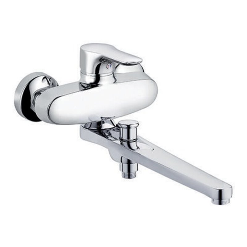 Kludi Wannenfüll- und Brause-Einhandmischer SPEZIAL OBJEKTA DN 15, schwenkbarer Auslauf chrom