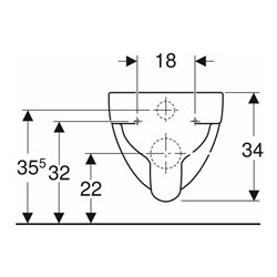 Geberit Wand-WC, Tiefspüler Renova 6 l, rimfree, weiß KeraTect