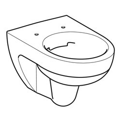 Geberit Wand-WC, Tiefspüler Renova 6 l, rimfree, weiß KeraTect