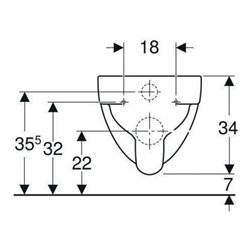 Geberit Wand-WC, Tiefspüler Renova 6 l, rimfree, weiß KeraTect