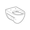 Geberit Wand-WC, Tiefspüler Renova 6 l, rimfree, weiß KeraTect