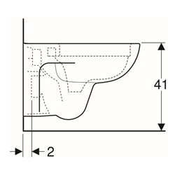 Geberit Wand-WC, Tiefspüler Renova 6 l, rimfree, weiß KeraTect