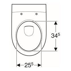 Geberit Wand-Tiefspül-WC iCon Rimfree, geschlossene Form weiß