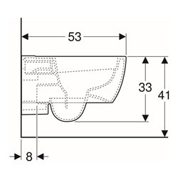 Geberit Wand-Tiefspül-WC iCon Rimfree, geschlossene Form weiß