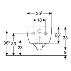 Geberit Wand-Tiefspül-WC iCon Rimfree, geschlossene Form weiß