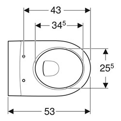 Geberit Wand-Tiefspül-WC iCon Rimfree, geschlossene Form weiß